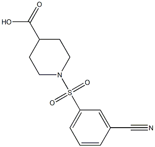 1-[(3-cyanobenzene)sulfonyl]piperidine-4-carboxylic acid