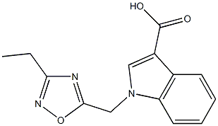 1-[(3-ethyl-1,2,4-oxadiazol-5-yl)methyl]-1H-indole-3-carboxylic acid Structure