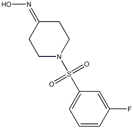 1-[(3-fluorophenyl)sulfonyl]piperidin-4-one oxime Structure