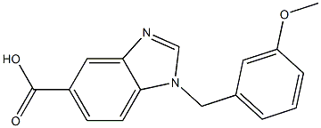 1-[(3-methoxyphenyl)methyl]-1H-1,3-benzodiazole-5-carboxylic acid,,结构式