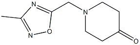 1-[(3-methyl-1,2,4-oxadiazol-5-yl)methyl]piperidin-4-one Structure