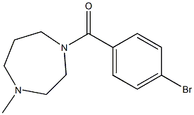 1-[(4-bromophenyl)carbonyl]-4-methyl-1,4-diazepane 结构式