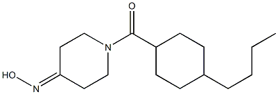1-[(4-butylcyclohexyl)carbonyl]piperidin-4-one oxime Structure