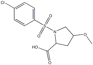 1-[(4-chlorobenzene)sulfonyl]-4-methoxypyrrolidine-2-carboxylic acid|