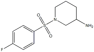 1-[(4-fluorobenzene)sulfonyl]piperidin-3-amine,,结构式