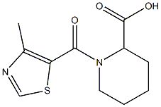 1-[(4-methyl-1,3-thiazol-5-yl)carbonyl]piperidine-2-carboxylic acid|