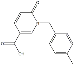 1-[(4-methylphenyl)methyl]-6-oxo-1,6-dihydropyridine-3-carboxylic acid 结构式