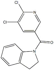 1-[(5,6-dichloropyridin-3-yl)carbonyl]-2,3-dihydro-1H-indole Structure