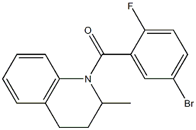 1-[(5-bromo-2-fluorophenyl)carbonyl]-2-methyl-1,2,3,4-tetrahydroquinoline Structure