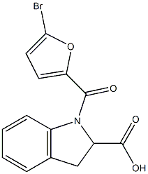 1-[(5-bromofuran-2-yl)carbonyl]-2,3-dihydro-1H-indole-2-carboxylic acid|