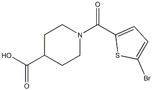 1-[(5-bromothiophen-2-yl)carbonyl]piperidine-4-carboxylic acid Structure