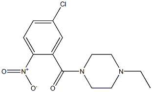 1-[(5-chloro-2-nitrophenyl)carbonyl]-4-ethylpiperazine,,结构式