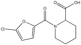 1-[(5-chlorofuran-2-yl)carbonyl]piperidine-2-carboxylic acid Structure