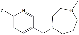 1-[(6-chloropyridin-3-yl)methyl]-4-methyl-1,4-diazepane,,结构式
