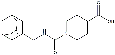 1-[(Adamantan-1-ylmethyl)-carbamoyl]-piperidine-4-carboxylic acid Struktur