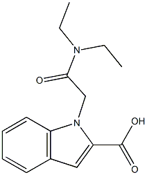 1-[(diethylcarbamoyl)methyl]-1H-indole-2-carboxylic acid 结构式