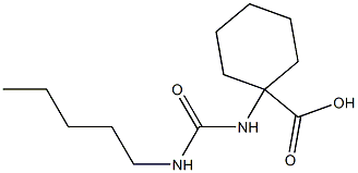 1-[(pentylcarbamoyl)amino]cyclohexane-1-carboxylic acid Struktur