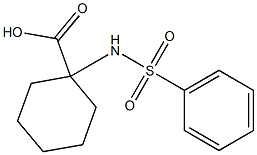 1-[(phenylsulfonyl)amino]cyclohexanecarboxylic acid,,结构式