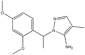 1-[1-(2,4-dimethoxyphenyl)ethyl]-4-methyl-1H-pyrazol-5-amine 化学構造式