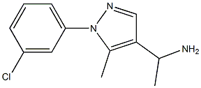 1-[1-(3-chlorophenyl)-5-methyl-1H-pyrazol-4-yl]ethan-1-amine Struktur