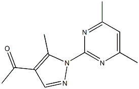 1-[1-(4,6-dimethylpyrimidin-2-yl)-5-methyl-1H-pyrazol-4-yl]ethan-1-one 结构式