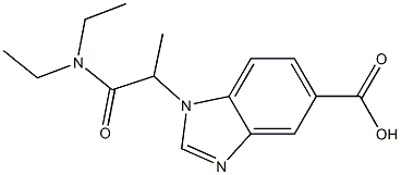 1-[1-(diethylcarbamoyl)ethyl]-1H-1,3-benzodiazole-5-carboxylic acid Structure