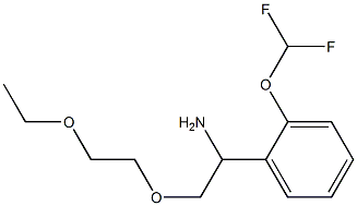 1-[1-amino-2-(2-ethoxyethoxy)ethyl]-2-(difluoromethoxy)benzene Struktur