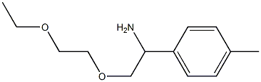 1-[1-amino-2-(2-ethoxyethoxy)ethyl]-4-methylbenzene,,结构式