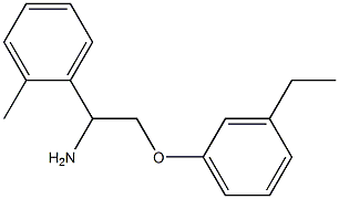 1-[1-amino-2-(3-ethylphenoxy)ethyl]-2-methylbenzene,,结构式