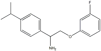 1-[1-amino-2-(3-fluorophenoxy)ethyl]-4-(propan-2-yl)benzene Structure