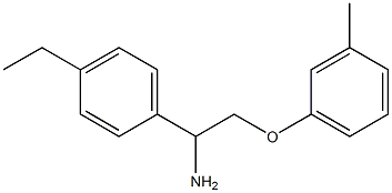 1-[1-amino-2-(3-methylphenoxy)ethyl]-4-ethylbenzene Structure