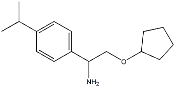 1-[1-amino-2-(cyclopentyloxy)ethyl]-4-(propan-2-yl)benzene 结构式
