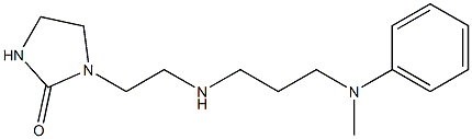 1-[2-({3-[methyl(phenyl)amino]propyl}amino)ethyl]imidazolidin-2-one 化学構造式