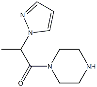 1-[2-(1H-pyrazol-1-yl)propanoyl]piperazine Structure