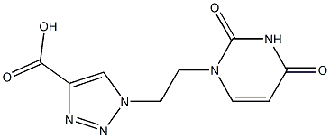 1-[2-(2,4-dioxo-1,2,3,4-tetrahydropyrimidin-1-yl)ethyl]-1H-1,2,3-triazole-4-carboxylic acid Structure