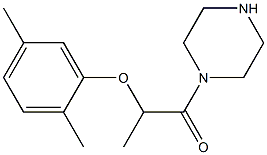 1-[2-(2,5-dimethylphenoxy)propanoyl]piperazine Struktur