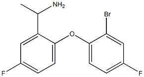 1-[2-(2-bromo-4-fluorophenoxy)-5-fluorophenyl]ethan-1-amine,,结构式
