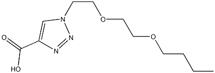 1-[2-(2-butoxyethoxy)ethyl]-1H-1,2,3-triazole-4-carboxylic acid 化学構造式