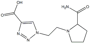 1-[2-(2-carbamoylpyrrolidin-1-yl)ethyl]-1H-1,2,3-triazole-4-carboxylic acid 化学構造式