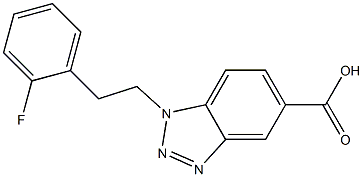 1-[2-(2-fluorophenyl)ethyl]-1H-1,2,3-benzotriazole-5-carboxylic acid Structure
