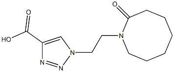 1-[2-(2-oxoazocan-1-yl)ethyl]-1H-1,2,3-triazole-4-carboxylic acid 化学構造式