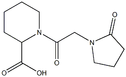 1-[2-(2-oxopyrrolidin-1-yl)acetyl]piperidine-2-carboxylic acid,,结构式