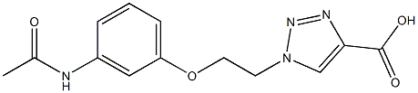 1-[2-(3-acetamidophenoxy)ethyl]-1H-1,2,3-triazole-4-carboxylic acid,,结构式