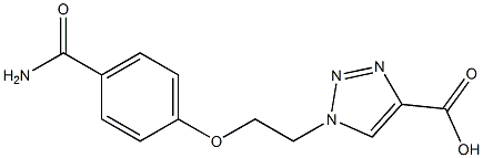 1-[2-(4-carbamoylphenoxy)ethyl]-1H-1,2,3-triazole-4-carboxylic acid Structure