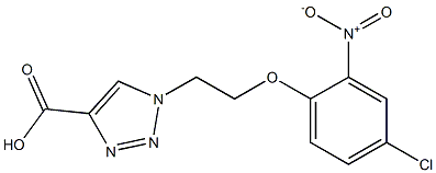 1-[2-(4-chloro-2-nitrophenoxy)ethyl]-1H-1,2,3-triazole-4-carboxylic acid,,结构式