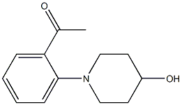 1-[2-(4-hydroxypiperidin-1-yl)phenyl]ethan-1-one,,结构式