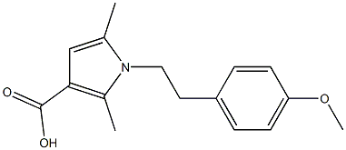 1-[2-(4-methoxyphenyl)ethyl]-2,5-dimethyl-1H-pyrrole-3-carboxylic acid 结构式