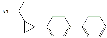 1-[2-(4-phenylphenyl)cyclopropyl]ethan-1-amine Struktur