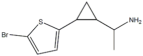1-[2-(5-bromothiophen-2-yl)cyclopropyl]ethan-1-amine 化学構造式