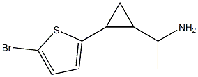 1-[2-(5-bromothiophen-2-yl)cyclopropyl]ethan-1-amine Structure